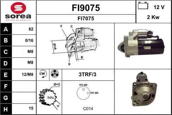 SNRA FI9075 - Стартер vvparts.bg