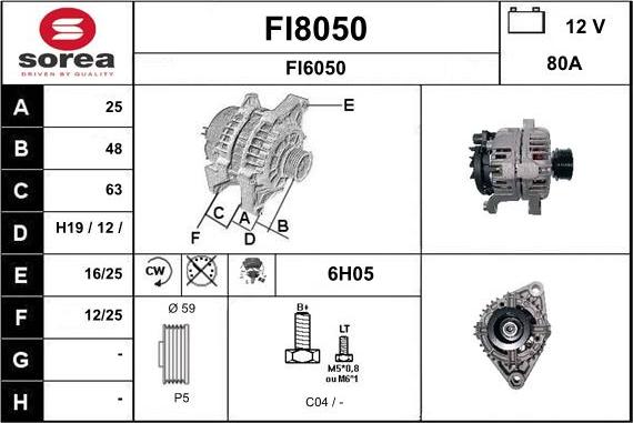 SNRA FI8050 - Генератор vvparts.bg