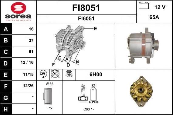 SNRA FI8051 - Генератор vvparts.bg