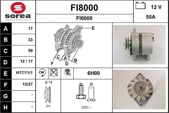 SNRA FI8000 - Генератор vvparts.bg