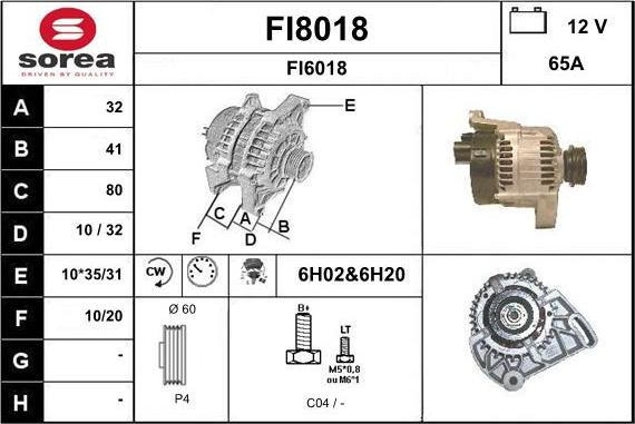 SNRA FI8018 - Генератор vvparts.bg