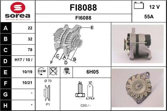 SNRA FI8088 - Генератор vvparts.bg