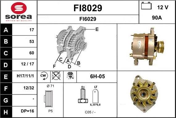 SNRA FI8029 - Генератор vvparts.bg