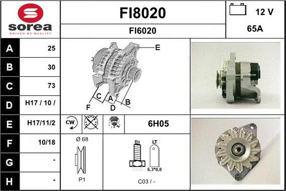 SNRA FI8020 - Генератор vvparts.bg