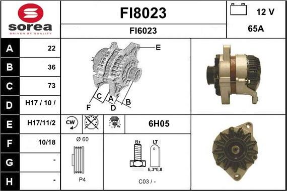 SNRA FI8023 - Генератор vvparts.bg