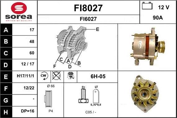 SNRA FI8027 - Генератор vvparts.bg