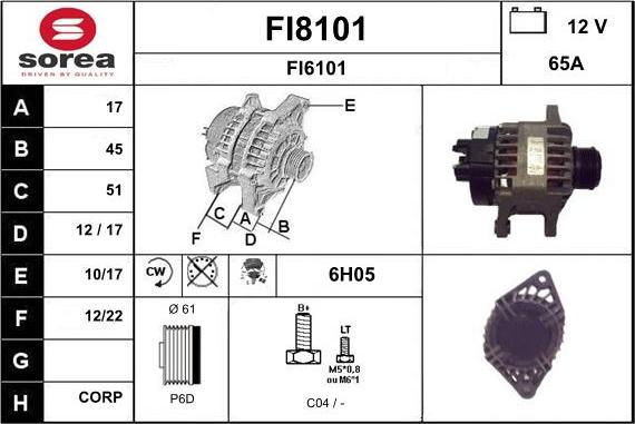 SNRA FI8101 - Генератор vvparts.bg