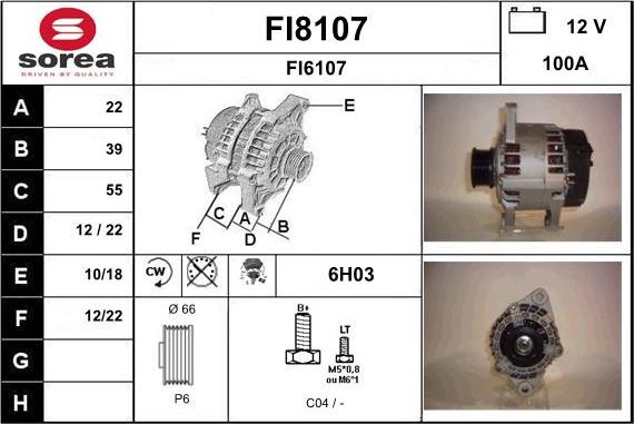 SNRA FI8107 - Генератор vvparts.bg