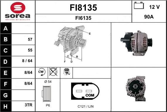 SNRA FI8135 - Генератор vvparts.bg