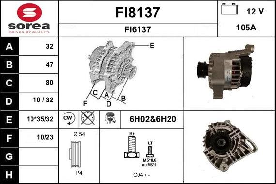 SNRA FI8137 - Генератор vvparts.bg