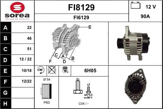 SNRA FI8129 - Генератор vvparts.bg