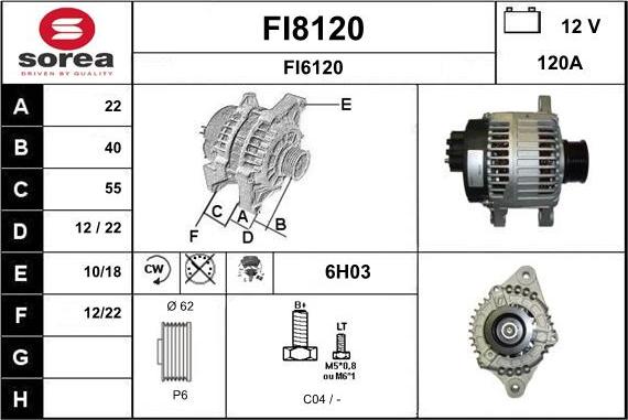 SNRA FI8120 - Генератор vvparts.bg