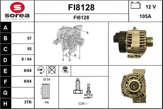 SNRA FI8128 - Генератор vvparts.bg