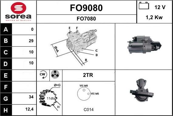 SNRA FO9080 - Стартер vvparts.bg