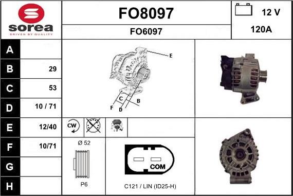 SNRA FO8097 - Генератор vvparts.bg