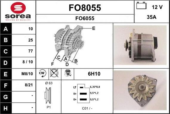 SNRA FO8055 - Генератор vvparts.bg