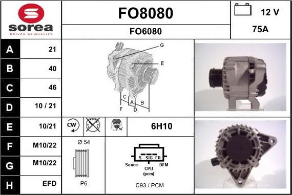 SNRA FO8080 - Генератор vvparts.bg