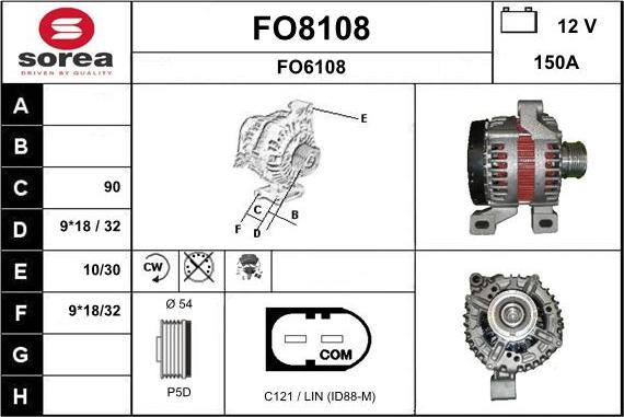 SNRA FO8108 - Генератор vvparts.bg