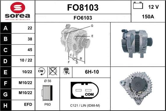 SNRA FO8103 - Генератор vvparts.bg