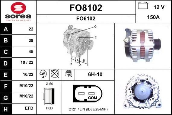 SNRA FO8102 - Генератор vvparts.bg