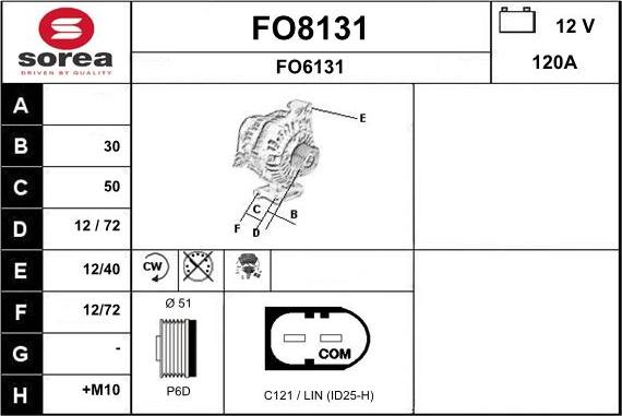 SNRA FO8131 - Генератор vvparts.bg