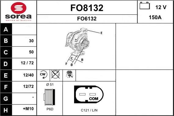 SNRA FO8132 - Генератор vvparts.bg