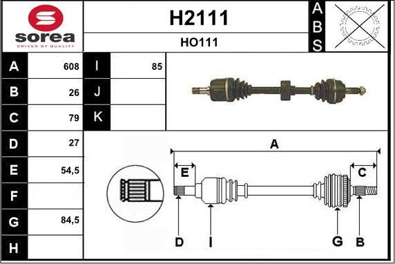 SNRA H2111 - Полуоска vvparts.bg