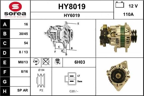 SNRA HY8019 - Генератор vvparts.bg