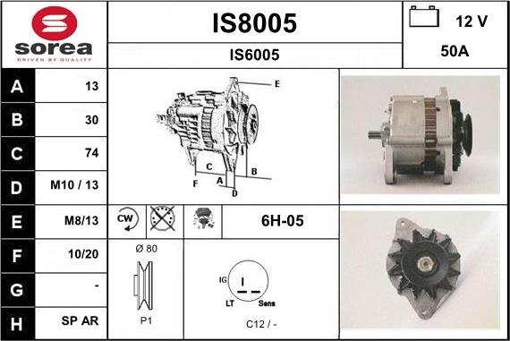 SNRA IS8005 - Генератор vvparts.bg