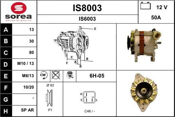 SNRA IS8003 - Генератор vvparts.bg