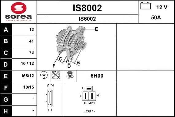 SNRA IS8002 - Генератор vvparts.bg