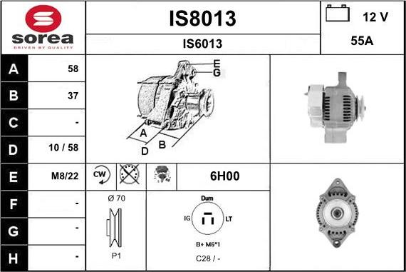 SNRA IS8013 - Генератор vvparts.bg