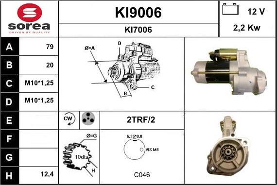 SNRA KI9006 - Стартер vvparts.bg