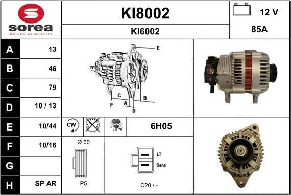 SNRA KI8002 - Генератор vvparts.bg