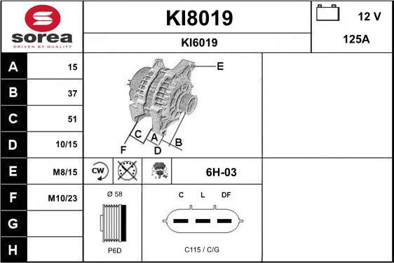 SNRA KI8019 - Генератор vvparts.bg