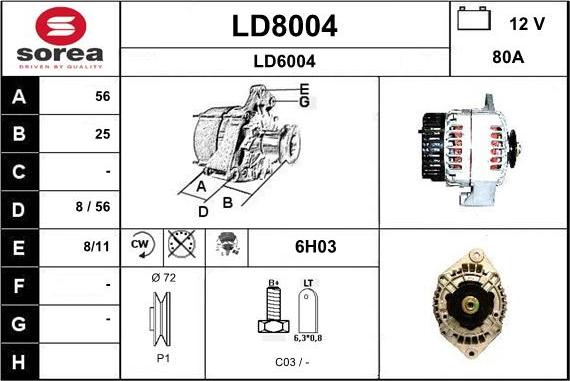SNRA LD8004 - Генератор vvparts.bg