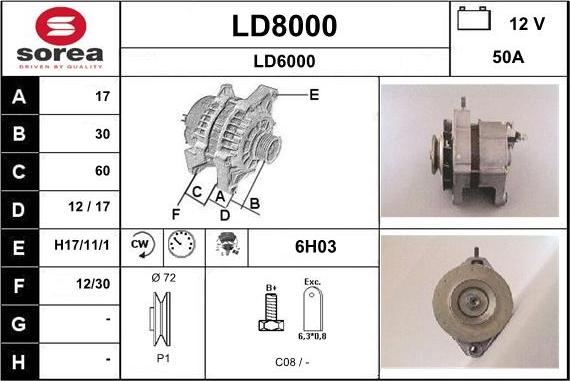 SNRA LD8000 - Генератор vvparts.bg