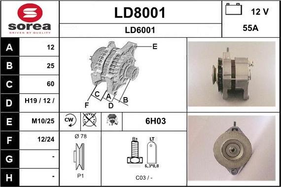 SNRA LD8001 - Генератор vvparts.bg