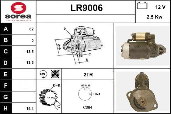 SNRA LR9006 - Стартер vvparts.bg