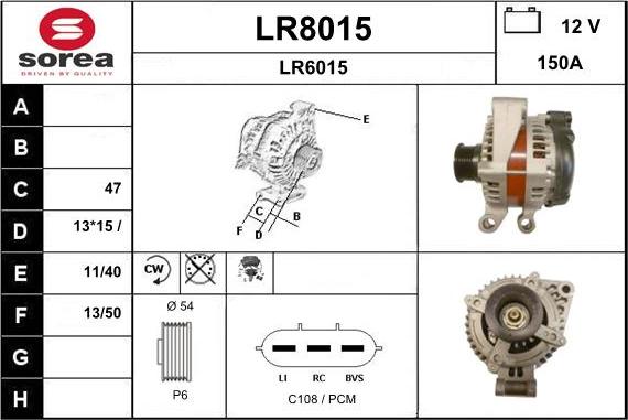 SNRA LR8015 - Генератор vvparts.bg