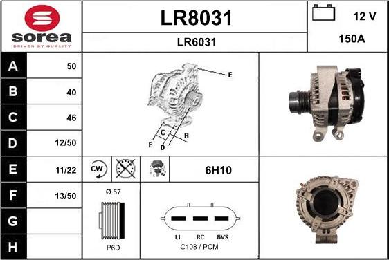 SNRA LR8031 - Генератор vvparts.bg