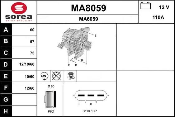 SNRA MA8059 - Генератор vvparts.bg