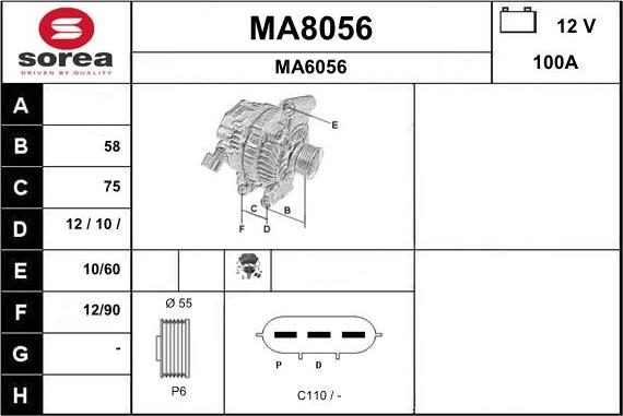 SNRA MA8056 - Генератор vvparts.bg