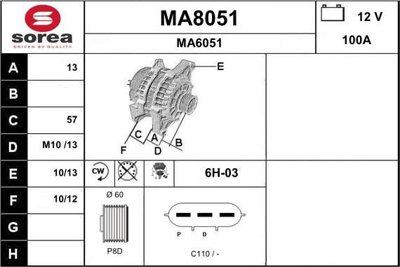 SNRA MA8051 - Генератор vvparts.bg