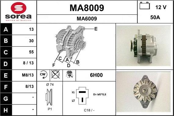 SNRA MA8009 - Генератор vvparts.bg