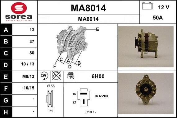 SNRA MA8014 - Генератор vvparts.bg