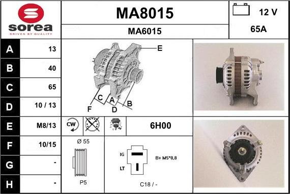 SNRA MA8015 - Генератор vvparts.bg