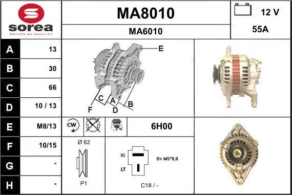 SNRA MA8010 - Генератор vvparts.bg