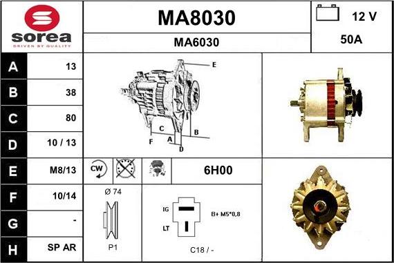 SNRA MA8030 - Генератор vvparts.bg