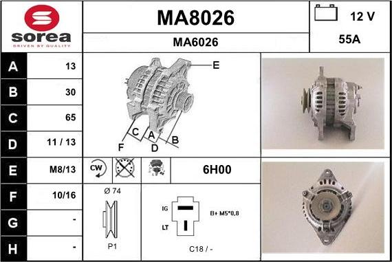 SNRA MA8026 - Генератор vvparts.bg